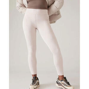 NWT Athleta Delancey Skyline‎ Textured Pull On Tight Pant Large Beige print $119